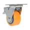 Vestil Polyurethane Swivel With Total Brake Caster 4 In. Diameter x 2 In. Width 660 lb Orange/Gray CST-VE-4X2PUA-SWTB - alternate 3